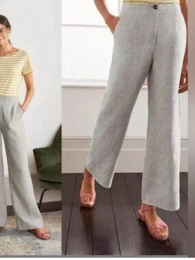Boden Eldon linen wide leg pants